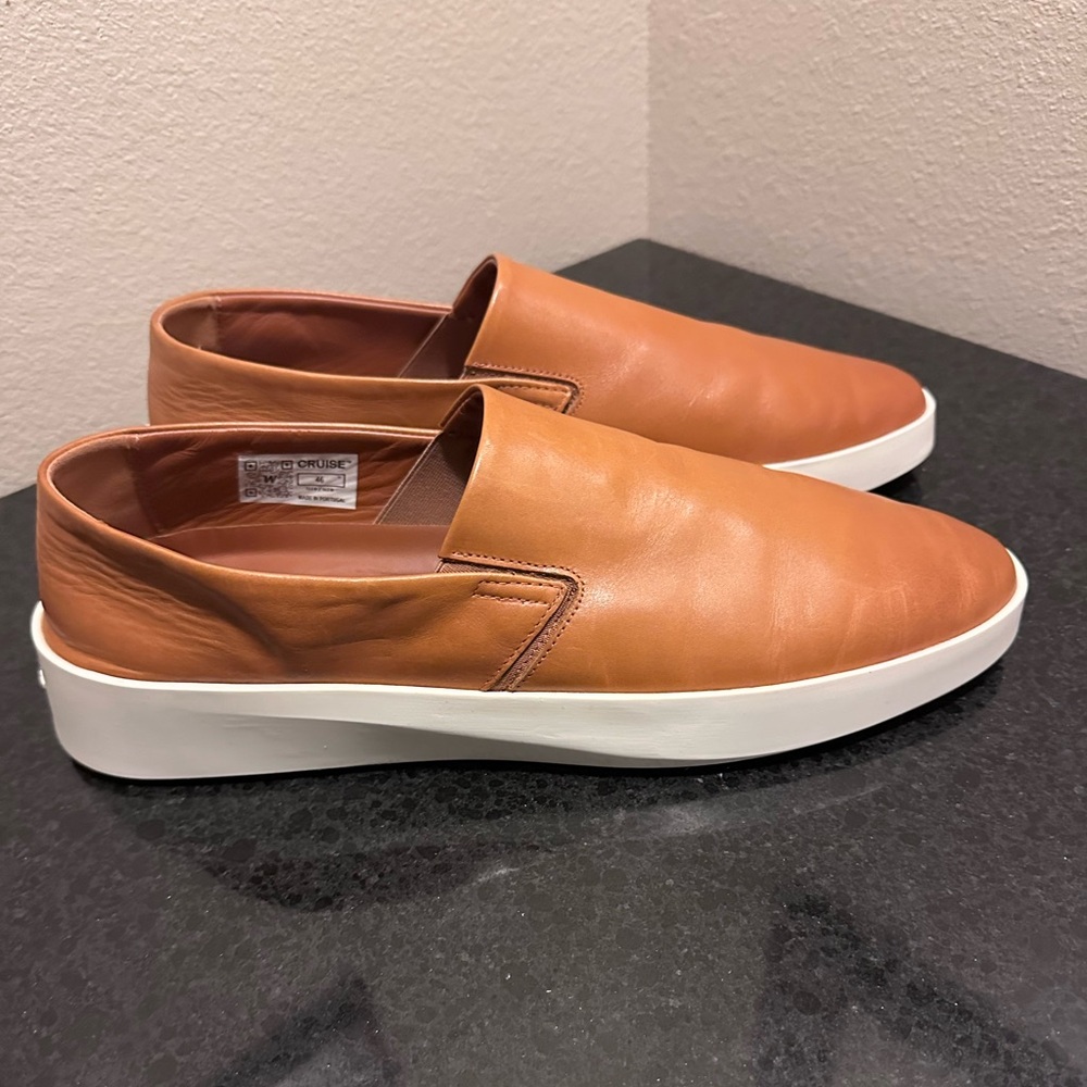 Men's Cruise Line Tan Leather Slip-On Loafers Size 13 W